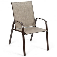 Load image into Gallery viewer, 2 PCS Patio Chairs Outdoor Dining Chair with Armrest-Gray
