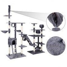 Load image into Gallery viewer, Large Condo Scratching Posts Cat Tree with Ladder Hammock

