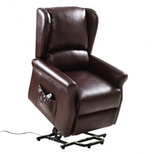 Load image into Gallery viewer, Brown Electric Lift Chair Recliner with Remote Control
