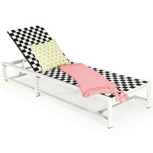 Load image into Gallery viewer, Patio Adjustable Reclining Chair Lounge Chair Chaise for Garden Deck Wheel
