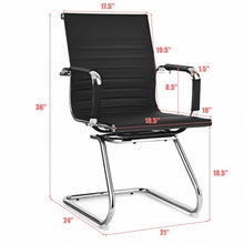 Load image into Gallery viewer, Set of 2 Office Guest Chairs Waiting Room Chairs -Black
