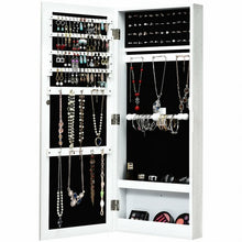 Load image into Gallery viewer, Wall Mounted Mirrored Storage Jewelry Cabinet
