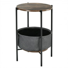 Load image into Gallery viewer, Industrial Round End Side Table Sofa w/ Storage
