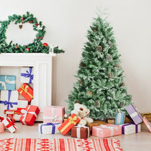 Load image into Gallery viewer, 6ft Snow Flocked Artificial Christmas Tree with 715 Glitter PE and PVC Tips
