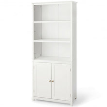 Load image into Gallery viewer, Bookcase Shelving Storage Wooden Cabinet Unit Standing Display Bookcase w/ Doors
