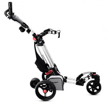 Load image into Gallery viewer, 120 W Foldable Electric Golf Push Cart with Umbrella Holder
