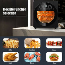 Load image into Gallery viewer, 16-in-1 Air Fryer 15.5 QT Toaster Rotisserie Dehydrator Oven-Black
