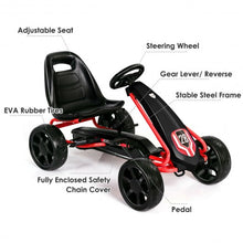 Load image into Gallery viewer, Kids Ride On Toys Pedal Powered Go Kart Pedal Car-Black
