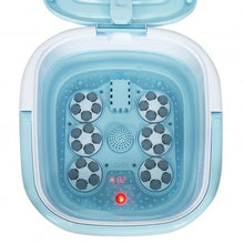Load image into Gallery viewer, Foldable Foot Spa Bath Motorized Massager with Bubble Red Light Timer Heat-Blue
