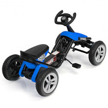 Load image into Gallery viewer, 4 Wheel Pedal Powered Ride on Racer Car for Kids-Blue
