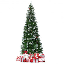 Load image into Gallery viewer, 5&#39; / 6&#39; / 7.5&#39; Artificial Pencil Christmas Tree with Pine Cones-7.5&#39;
