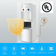 Load image into Gallery viewer, Top Loading Water Dispenser with Built-In Ice Maker Machine-White
