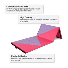 Load image into Gallery viewer, 4&#39; x 10&#39; x 2&quot; Triangular Splicing Thick Folding Panel Gymnastics Mat
