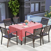 Load image into Gallery viewer, 10 Pcs 60&quot; x 126&quot; Rectangular Polyester Party Tablecloth-Red
