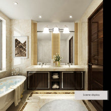 Load image into Gallery viewer, 3-Light LED Bath Vanity Light with Alabaster Glass Dimmable
