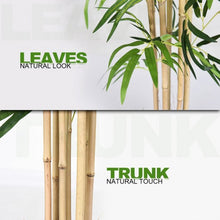 Load image into Gallery viewer, 5-Feet Artificial Bamboo Silk Tree Indoor-Outdoor Decorative Planter
