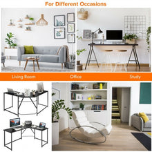 Load image into Gallery viewer, 58&quot; x 47&quot; L Shaped Corner Home Office Computer Desk Home-Black

