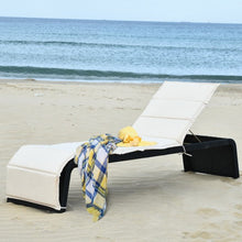 Load image into Gallery viewer, 5-Position Outdoor Adjustable Rattan Recliner Chair
