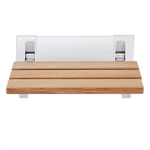 Load image into Gallery viewer, Wall Mounted Teak Wooden Folding Shower Bath Seat
