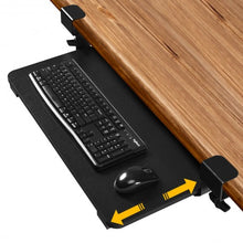 Load image into Gallery viewer, Keyboard Tray Under Desk Clamp-On Retractable Platform Computer Drawer
