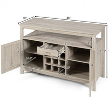 Load image into Gallery viewer, Buffet Server Sideboard Wine Cabinet Console-Gray
