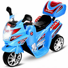 Load image into Gallery viewer, 3 Wheel Kids Ride On Motorcycle 6V Battery Powered Electric Toy Bicyle-Blue
