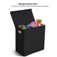 Load image into Gallery viewer, Double Laundry Hamper Storage Collapsible Basket Cothes Organizer-Black
