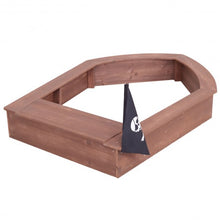 Load image into Gallery viewer, Beach Toy Sandboat Captain Series Cedar Sandbox

