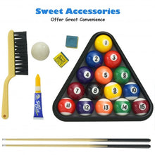 Load image into Gallery viewer, 47&quot; Folding Billiard Table Pool Game Table Includes Cues-Blue
