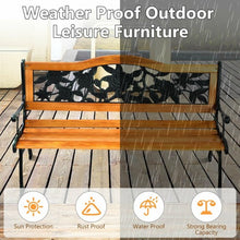 Load image into Gallery viewer, Park Garden Iron Hardwood Furniture Bench Porch Path Chair
