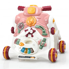 Load image into Gallery viewer, 3-in-1 Baby Sit-to-Stand Walker with Music and Lights-Pink
