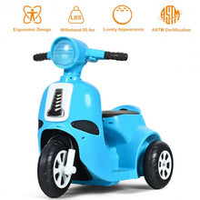 Load image into Gallery viewer, 6V Electric Kids Ride on Motorcycle 3 Wheel Scooter
