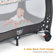 Load image into Gallery viewer, Portable Baby Playpen with Mattress Foldable Design-Gray
