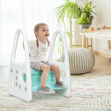 Load image into Gallery viewer, Kids Step Stool Learning Helper w/Armrest for Kitchen Toilet Potty Training-Blue
