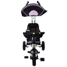 Load image into Gallery viewer, 4-in-1 Detachable Learning Baby Tricycle Stroller w/ Canopy Bag-Blue
