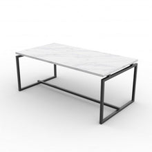 Load image into Gallery viewer, Accent Modern Coffee Tea Table for Living Room  with Metal Frame-White

