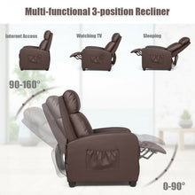 Load image into Gallery viewer, PU Leather Massage Recliner Chair with Footrest-Brown

