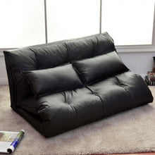 Load image into Gallery viewer, Foldable PU Leather Leisure Floor Sofa Bed w/ 2 Pillows

