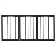 Load image into Gallery viewer, Folding Solid Wooden 3 Panel Free Standing Pet Fence
