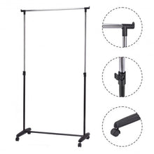 Load image into Gallery viewer, Adjustable Rolling Garment Rack Portable Clothes Hanger
