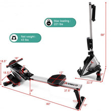 Load image into Gallery viewer, Folding Magnetic Rower Exercise Cardio Adjustable Resistance
