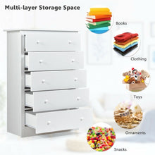 Load image into Gallery viewer, Functional Storage Organized Dresser with 5 Drawer-White
