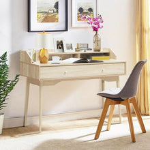 Load image into Gallery viewer, Writing Desk with Drawer Computer Wooden Desk-Natural
