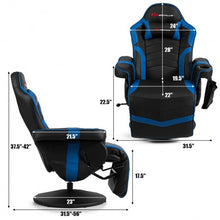 Load image into Gallery viewer, Ergonomic High Back Massage Gaming Chair with Pillow-Blue
