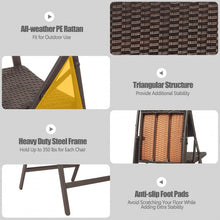 Load image into Gallery viewer, Set of 2 Patio Rattan Folding Portable Dining Chairs
