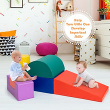 Load image into Gallery viewer, 6 Piece Climb Crawl Play Set Indoor Kids  Toddler -Red
