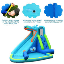 Load image into Gallery viewer, Hippo Inflatable Water Slide Bounce House with Air Blower
