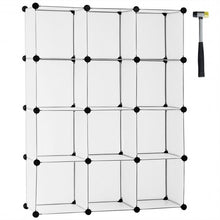 Load image into Gallery viewer, 12 Cube Plastic Storage Organizer -White
