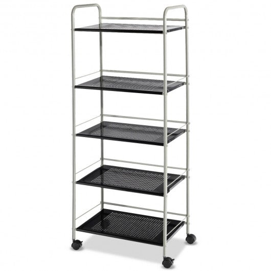 5 Tiers Storage Cart Rack Utility Shelf