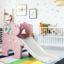 Load image into Gallery viewer, 3in1 Toddler Climber Slide Set w/Toss Toy &amp; Basketball Hoop Indoor &amp;Outdoor-Pink
